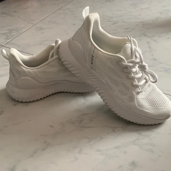 NWOT White Athletic Shoes - Picture 3 of 3